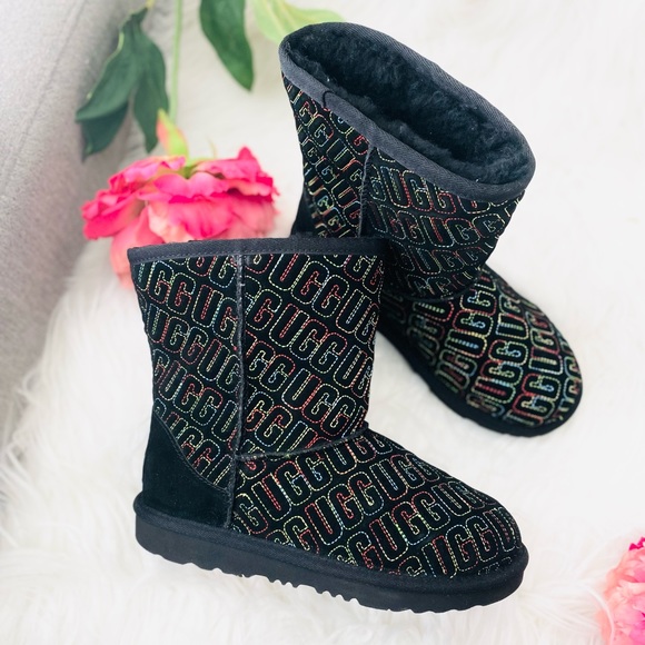 Kids UGG Multicolored Logo Boots - Picture 6 of 10
